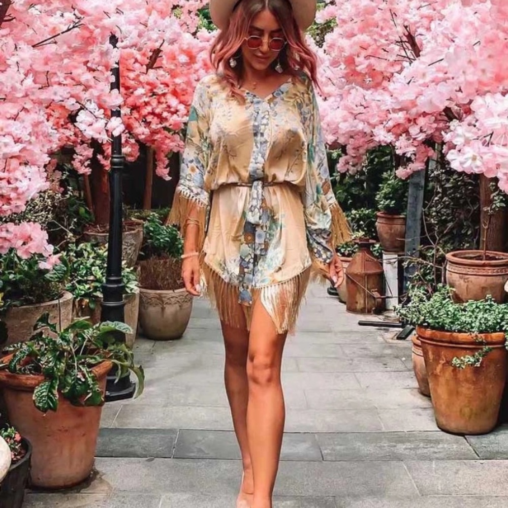 5⭐️Favorite Boho Gypsy Willow Tassel Dress - Picture 7 of 8